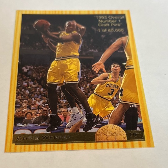 Trading card basketball 1993 Classic # 1 Draft Pick 1 of 60,000 Chris Weber PF - Picture 3 of 8